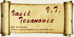 Vasil Tešanović vizit kartica